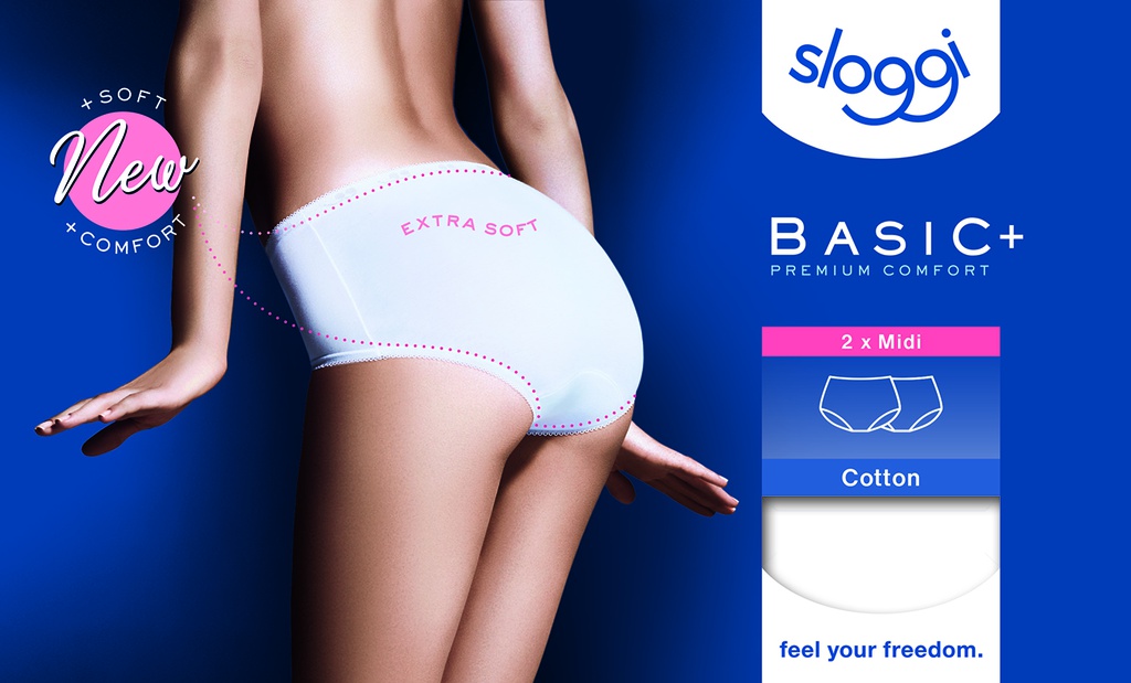 sloggi Basic PLUS Midi 2P